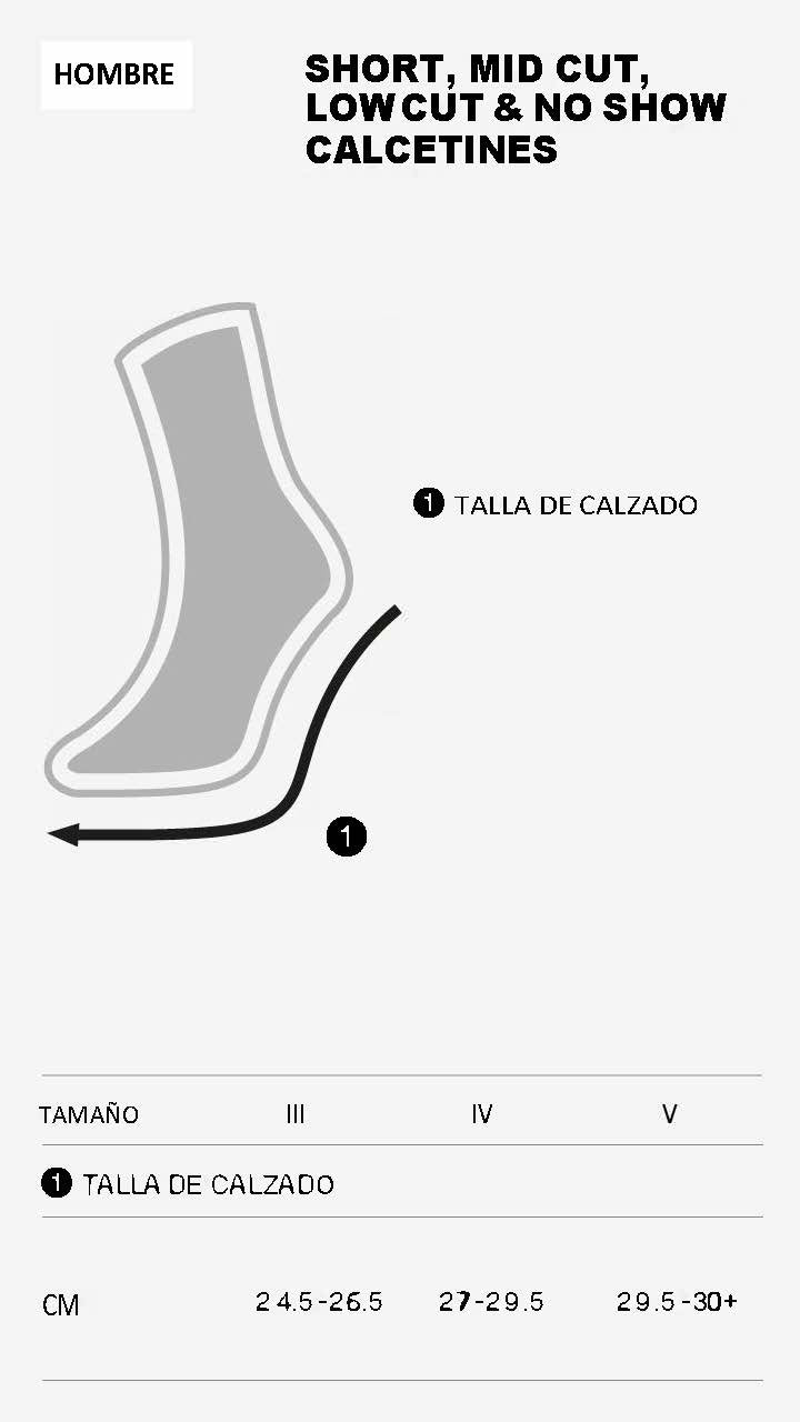GUÍA DE CALCETINES HOMBRE