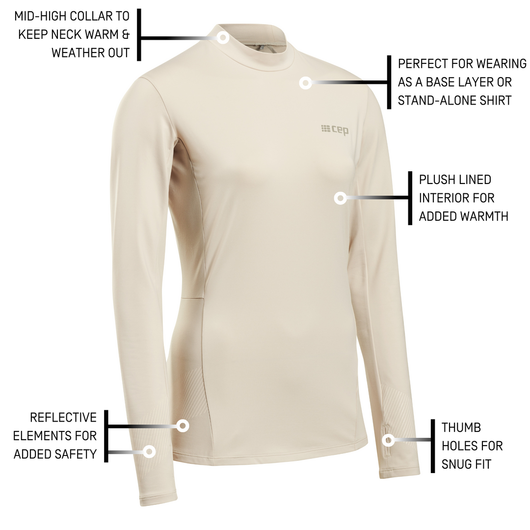 Cold Weather Long Sleeve Shirt, Mujer