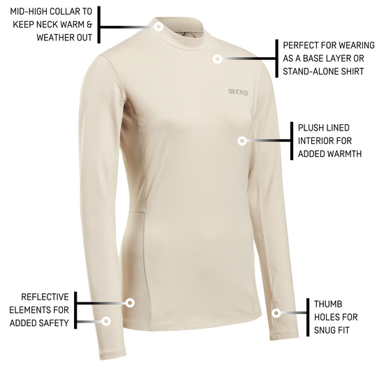 Cold Weather Long Sleeve Shirt, Mujer