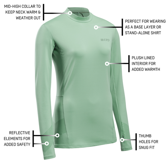Cold Weather Long Sleeve Shirt, Mujer
