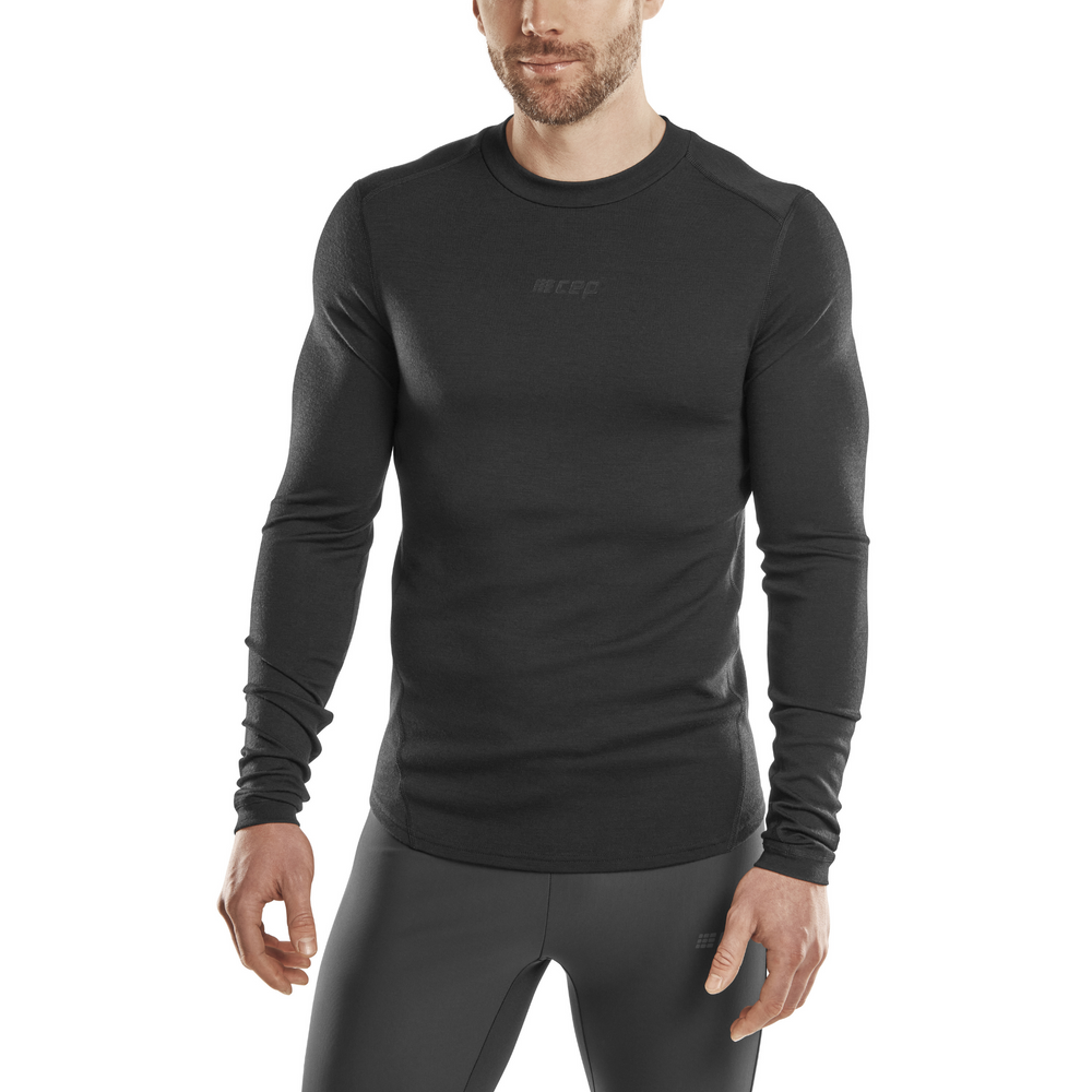Playera de Manga Larga de Lana Merino para Climas Frios de Hombre