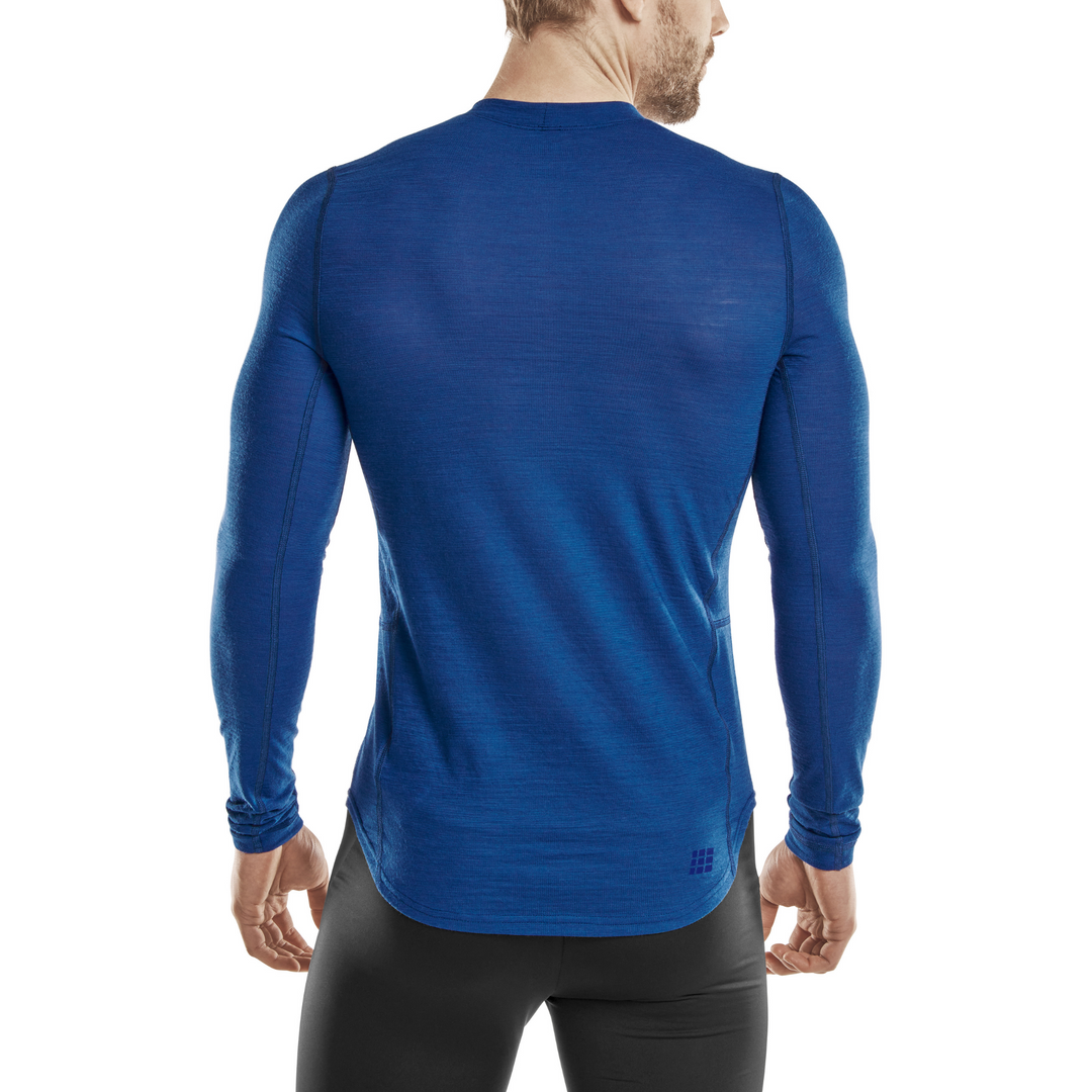 Playera de Manga Larga de Lana Merino para Climas Fríos de Hombre