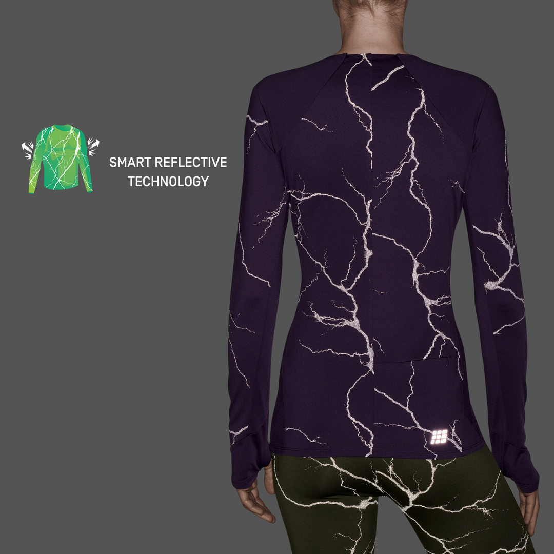 Playera de Manga Larga Reflectante para Mujer